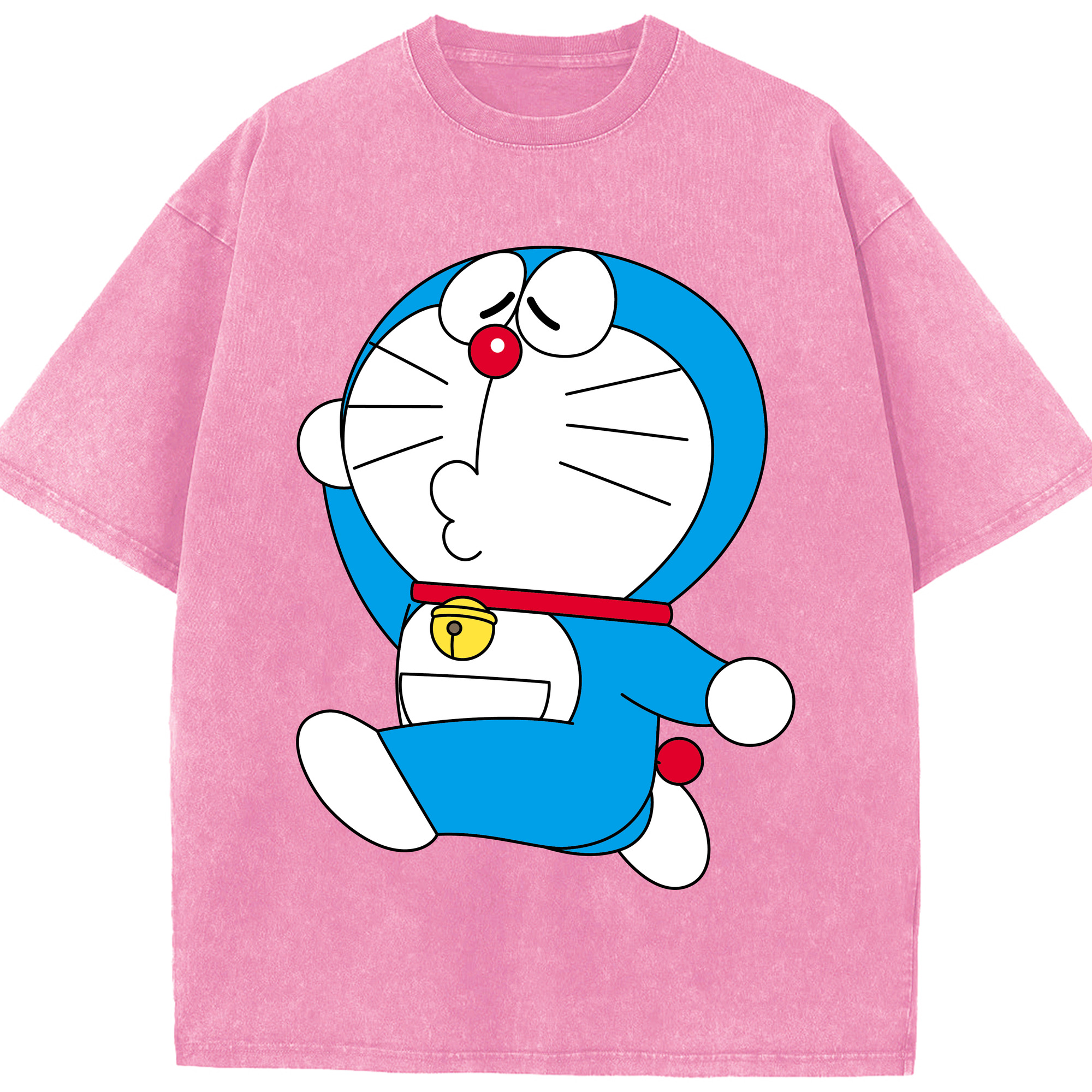 （画像用） ドラえもん Doraemon 綿100% ヴィンテージ風 半袖Tシャツ（フロントプリント）